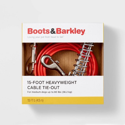 Heavyweight Cable Tie-Out for Dogs - 80lbs - 15ft - Boots &#38; Barkley&#8482;