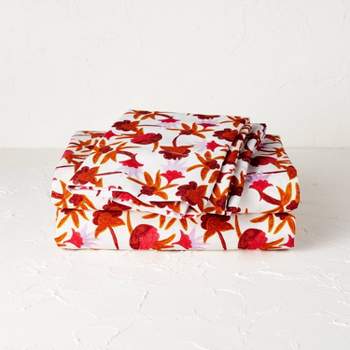 Queen Printed Cotton Percale Sheet Set Natalia Floral - Opalhouse™ designed with Jungalow™