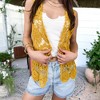 Anna-Kaci Women's Floral Crochet Open Front Vest - 4 of 4