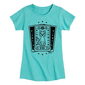 Girls' - Hocus Pocus - Binx Tarot Fitted Short Sleeve Graphic T-Shirt - 1 of 4