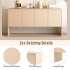 ELJGET Sideboard Buffet Cabinet, 4 Doors Accent Storage Cabinet, Console Table Coffee Bar for Kitchen, Hallway, Living Room - 4 of 4
