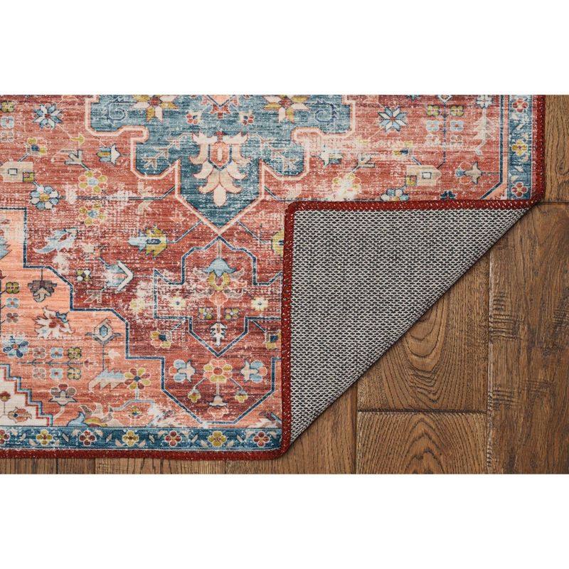 Washable Carter Rug Rust/Ivory - Linon, 4 of 10