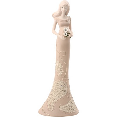 Pavilion Gift Company - Expecting Mother - 8" Figurine with Flowers - Decorative Objects