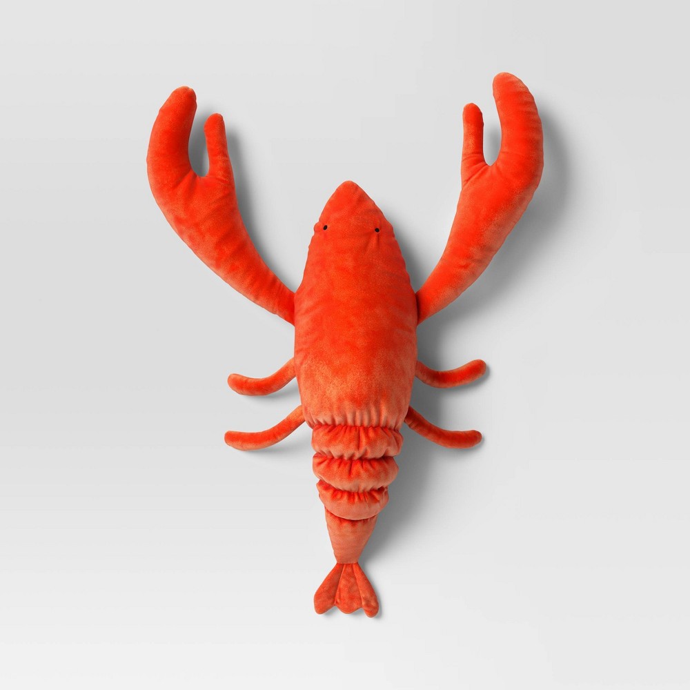 Photos - Pillow Oversize Lobster Shaped Throw  Red - Room Essentials™