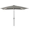 Sonkuki 6×9FT LED Rectangular Patio Umbrella w/Solar Lights, Push Button Tilt and Crank Handle - 2 of 4