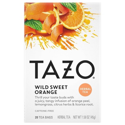 Tazo Wild Sweet Orange Caffeine-free Herbal Tea - 20ct : Target