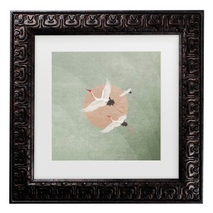 Trademark Fine Art - Emel Tunaboylu  Turnalar Yosun Yesili Matted Framed Art - 1 of 4
