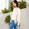 Anna-Kaci Women's Crew Neck Long Sleeve Knit Sweater with Contrast Trim and Ribbed Hem - 3 of 4