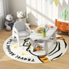 Infans Kids Table and Chair Set w/Cute Dinosaur Modeling Storage Rack & Building Blocks - 3 of 4
