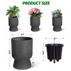 Self Watering Pots for Indoor Plants 2 Pack, Flower Pot with Water Level Indicator, Plant Flower Pots Nested Container for Indoor Plants, Herbs, Aloe - 2 of 4
