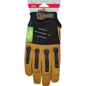 Kinco Foreman Men's Indoor/Outdoor Pull-Strap Padded Gloves Black/Tan XL 1 pair - 1 of 1