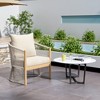 TiramisuBest Modern Gray Curved Aluminum Lounge Chair with Rope-Weave Design,Cushioned Comfort for Outdoor Living - 3 of 4
