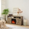 Farmhouse TV Stand, TV Stand Fireplace, TV Stand For 65 Inch TV, With Open Shelves And Closed Cabinets-Cuddlewood - 3 of 4