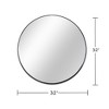 Lyngins 16 Inch Round Wall Mirror – 4mm HD Glass Bathroom Mirror, Anti-Rust Aluminum Bathroom Decor, Shatterproof Mirrors for Bathroom Sink - 3 of 4