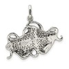 Black Bow Jewelry Sterling Silver Antiqued Comedy and Tragedy Mask Pendant - 3 of 4