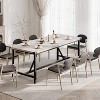 71″ Industrial Rectangular Dining Table for 6–8, MDF Top with Heavy-Duty H-Frame Metal Legs, Waterproof Coating & Under-Table Chair Storage - 4 of 4