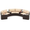 Costway 7 PCS Patio Furniture Set with Tempered Glass Top Side Tables Back & Seat Cushions - 2 of 4