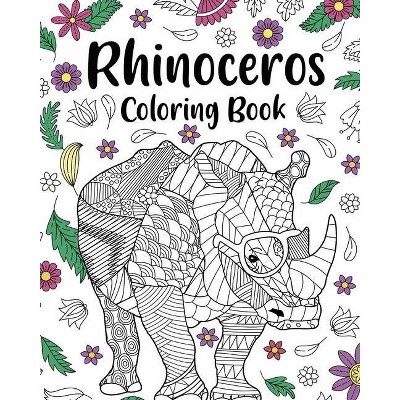 Rhinoceros Coloring Book - by  Paperland (Paperback)