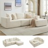 108" Modular Sectional Sofa - L Shaped Boneless Cloud Couch with 67.5" Chaise, Reversible L/R Facing, No Assembly Required, Corduroy Fabric - 3 of 4