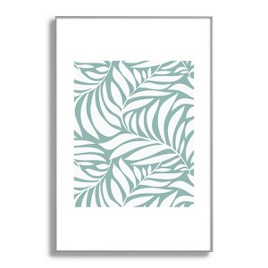 Heather Dutton Flowing Leaves Seafoam Metal Framed Art Print - Deny Desings - 1 of 3