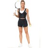 Sportneer Black Small Womens High Waisted Running Shorts Quick Dry Athletic Workout Shorts with Mesh Liner Zipper Pockets - 3 of 4
