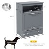 LunaLulinlk Pet Feeder Station, Storage Cabinet Dog Food Storage Container with Raised Dog Bowls and Hanger Gray - 2 of 4