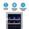 Newair 15" Built-in 29 Bottle Dual Zone Compressor Wine Fridge in Stainless Steel, Quiet Operation with Beech Wood Shelves - 2 of 4