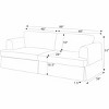 TiramisuBest Modern Corduroy Skirted Sofa ¨C Charcoal Grey - 3 of 4