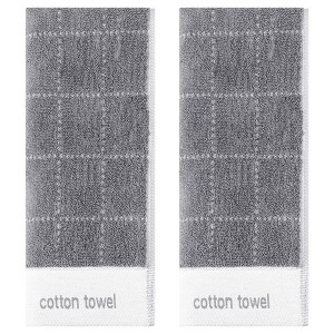 REGALWOVEN Kitchen Home Decor Cotton Soft Absorbent Checkered Pattern Decorative Hand Towel 14" x 30" - 1 of 4
