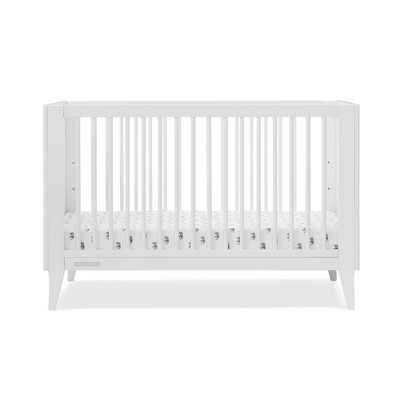 Bianca White Mid-Century Modern 4-in-1 Convertible Crib
