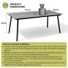 Crestlive Products Outdoor Dining Set Patio Dining Table with folding Dining Chairs Wooden-Like Top and Aluminum Frame Umbrella Hole - 3 of 4
