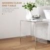 Aghana Digitals Clear Acrylic Waterfall Side Table with Rounded Edges, 21"x12"x21", Sturdy 0.5" - 4 of 4