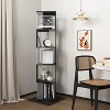 KWPZQEB Bookshelf, Rotating Bookshelves, Home Office Bookcase Shelf Storage Organizer, Free Standing Storage Shelving Unit for Living Room, Bedroom - 4 of 4