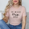 Simply Sage Market Women's Eat. No Sleep. Mom. Repeat Short Sleeve Graphic Tee - 2 of 3