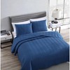 Kate Aurora Basic Bedding Cable Embossed 3 Piece Quilt & Pillow Shams/Coverlet Set - 3 of 4