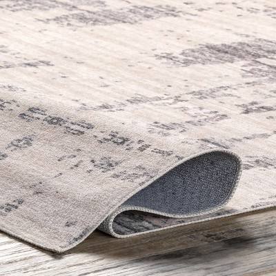 Eco-Friendly Ariana Abstract Gray Synthetic Area Rug 4' x 6'