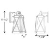 Progress Lighting Creighton 1-Light Outdoor Wall Lantern, Antique Bronze, Clear Water Glass - 2 of 2