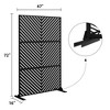 Dovelina Metal Outdoor Privacy Screen Patio Decorative Screens Freestanding Privacy Panels Privacy Fence - 3 of 4