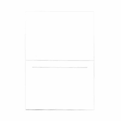 JAM Paper Blank Foldover Cards 4Bar A1 Size 3 1/2 x 4 7/8 White Panel 309899F