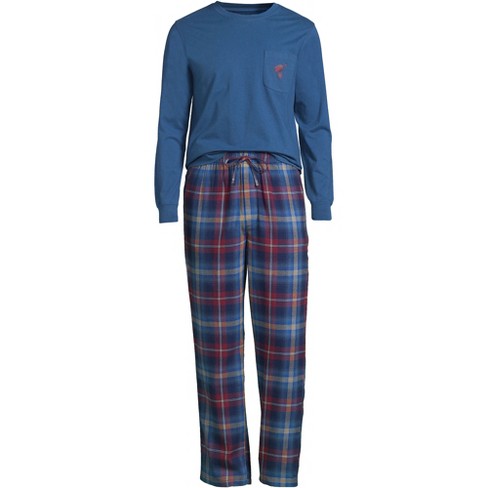 Lands' End Blake Shelton X Lands' End Men's Big And Tall Flannel Knit Pj  Set - 2x Big Tall - Whistling Wood Duck Plaid : Target