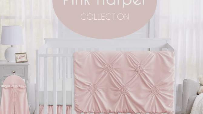 Sweet Jojo Designs Girl Baby Crib Bedding Set - Harper Blush Pink 4pc, 2 of 8, play video