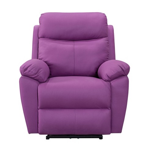 Fc Design Manual Recliner With Overstuffed Cushions And Pillow Top