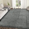 Washable Indoor Modern Living Room Rugs, Geometric Patchworked Non Slip Area Rug for Bedroom Dining Room Office - 2 of 4