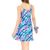 LA LEELA Women's Vacay Holiday Beach Summer Beachwear Sleeveless Casual Dress Spaghetti Strap Nightshirts Slip Nighty - 3 of 4