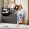 RISOKEYS Freestanding Shoe Storage Cabinet with 4 Flip Drawers,and doors shoe cabinets with Metal Legs & 2 Open Shelves for Entryway， - 2 of 4