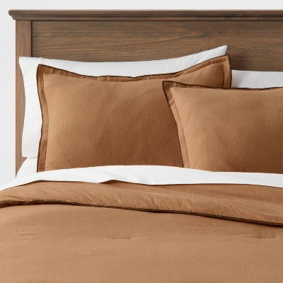 Twin/Twin Extra Long Flannel Comforter & Sham Set Copper - Threshold™