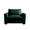 Green Corduroy Deep Seat Single Sofa Accent Chair,Deep Seat Couch with Waist Pillow for Living Room/Apartment/Office - 4 of 4
