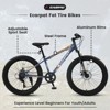 Gulches All-Terrain Fat Tire MTB, 4" Wide Tires, Shimano 7-Speed Gearing,Dual Disc Brakes, Shock-Absorbing Fork,Carbon Steel Frame - 3 of 4