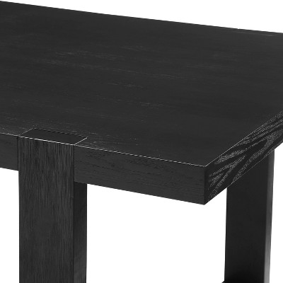 Yves Black Reclaimed Wood Extendable Dining Table for Eight