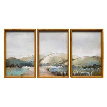 48" x 24" Rolling Hills Triptych Wood Frame Wall Canvas - Gallery 57